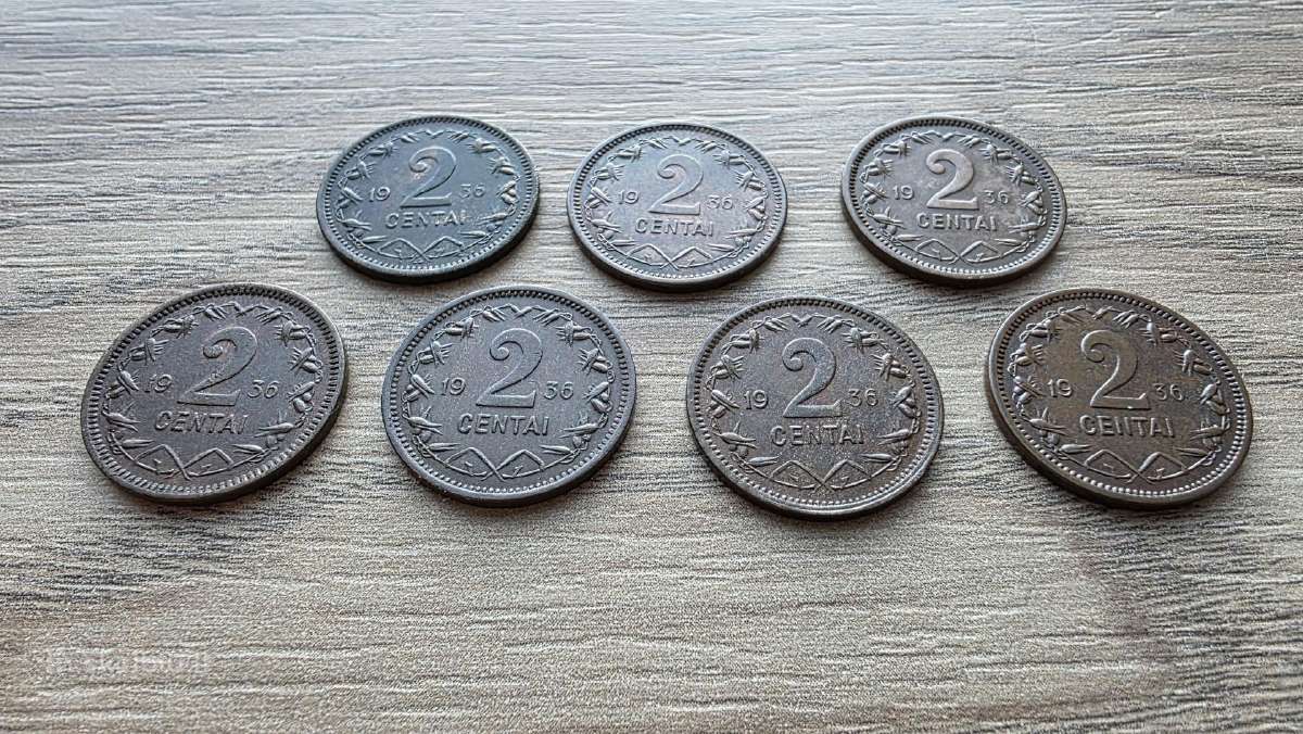 1936 metų 2 smetoniški centai - nuotraukos Nr. 4