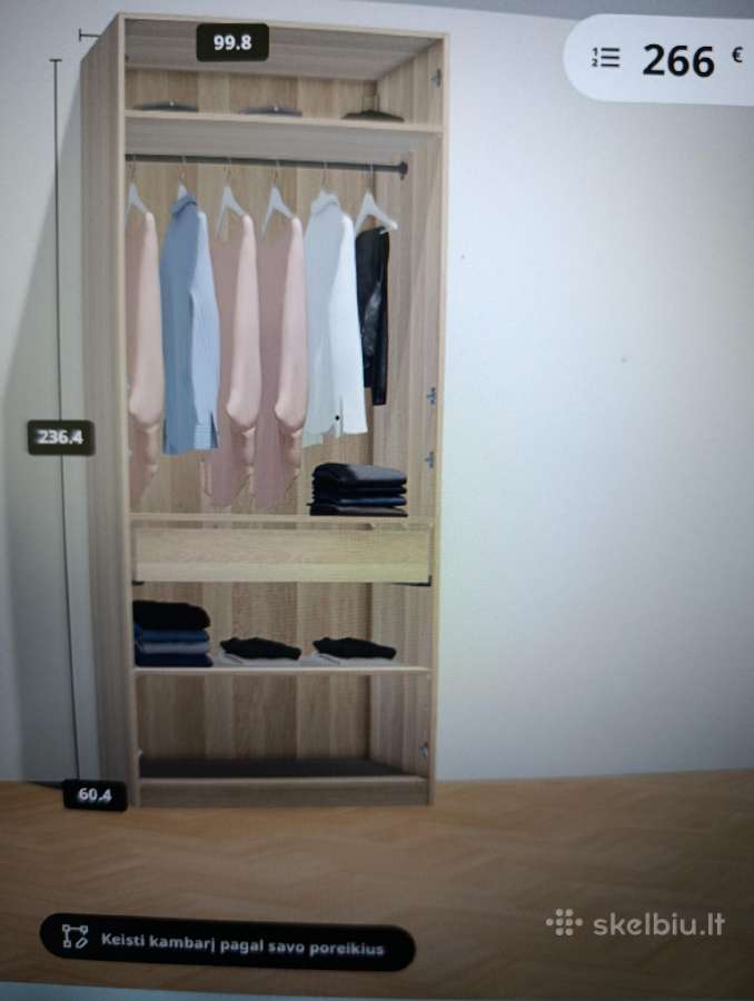 Nauja spinta Pax/forsand 100x60x236 cm. - nuotraukos Nr. 2