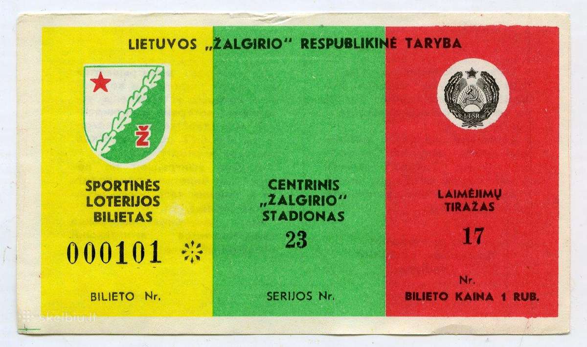 100 loterijos bilietų Vilnius Žalgirio stadionas - nuotraukos Nr. 3
