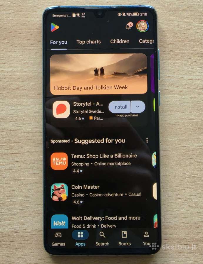 Huawei P30 (6gb/128gb) su Supercharge pakrovėju - nuotraukos Nr. 6