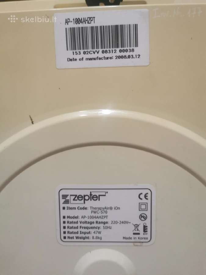 Oro valytuvas Zepter Therapyair ion Pwc-570 - nuotraukos Nr. 2
