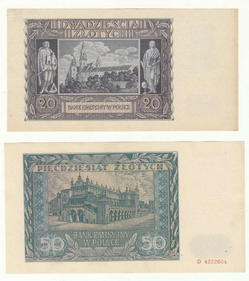 Lenkija 20 ir 50 zlotų - nuotraukos Nr. 2