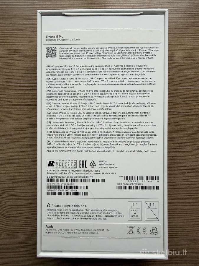 iPhone 16 Pro Desert Titanium 128gb - nuotraukos Nr. 3