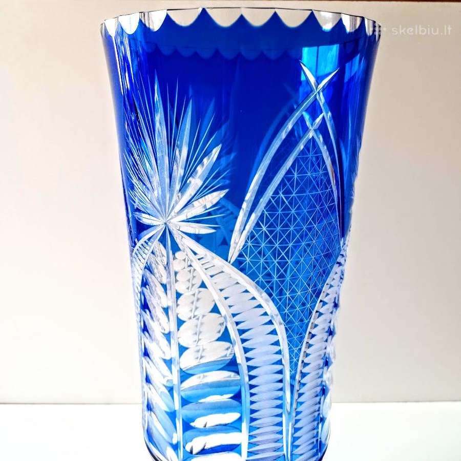 Didelė krištolo vaza 35 cm - nuotraukos Nr. 3