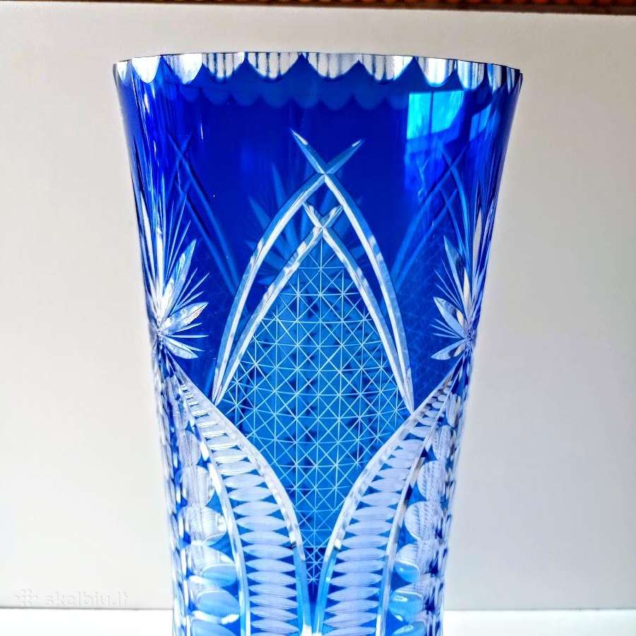 Didelė krištolo vaza 35 cm - nuotraukos Nr. 4