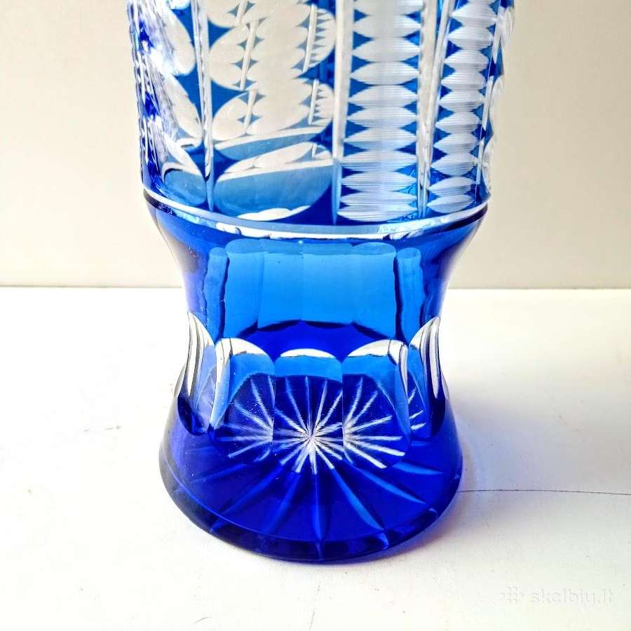 Didelė krištolo vaza 35 cm - nuotraukos Nr. 5