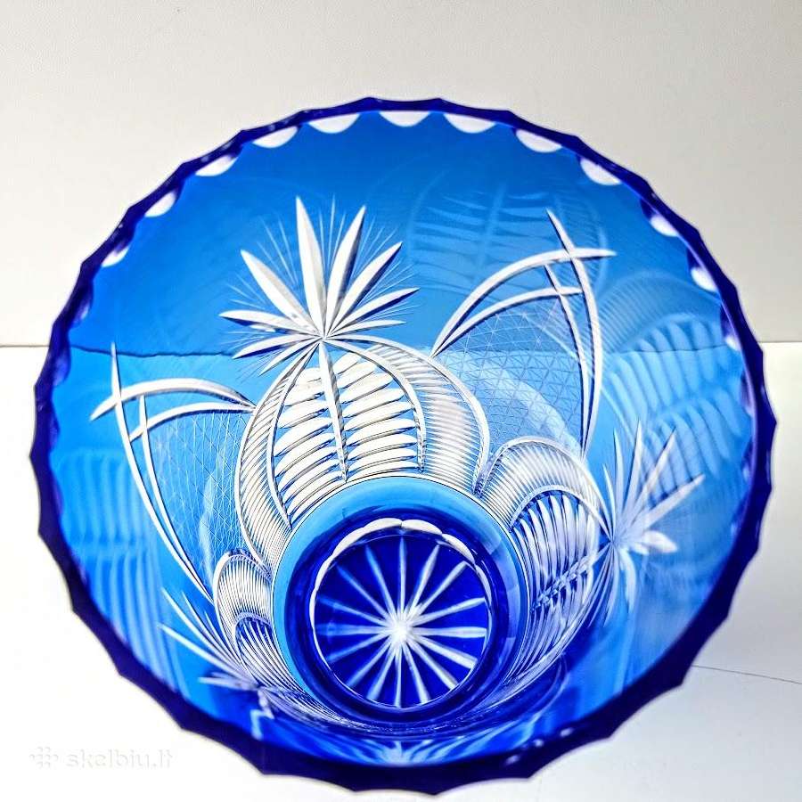 Didelė krištolo vaza 35 cm - nuotraukos Nr. 7