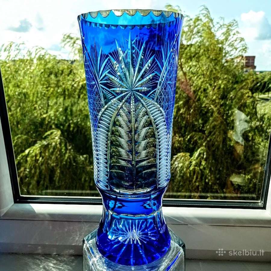 Didelė krištolo vaza 35 cm - nuotraukos Nr. 8