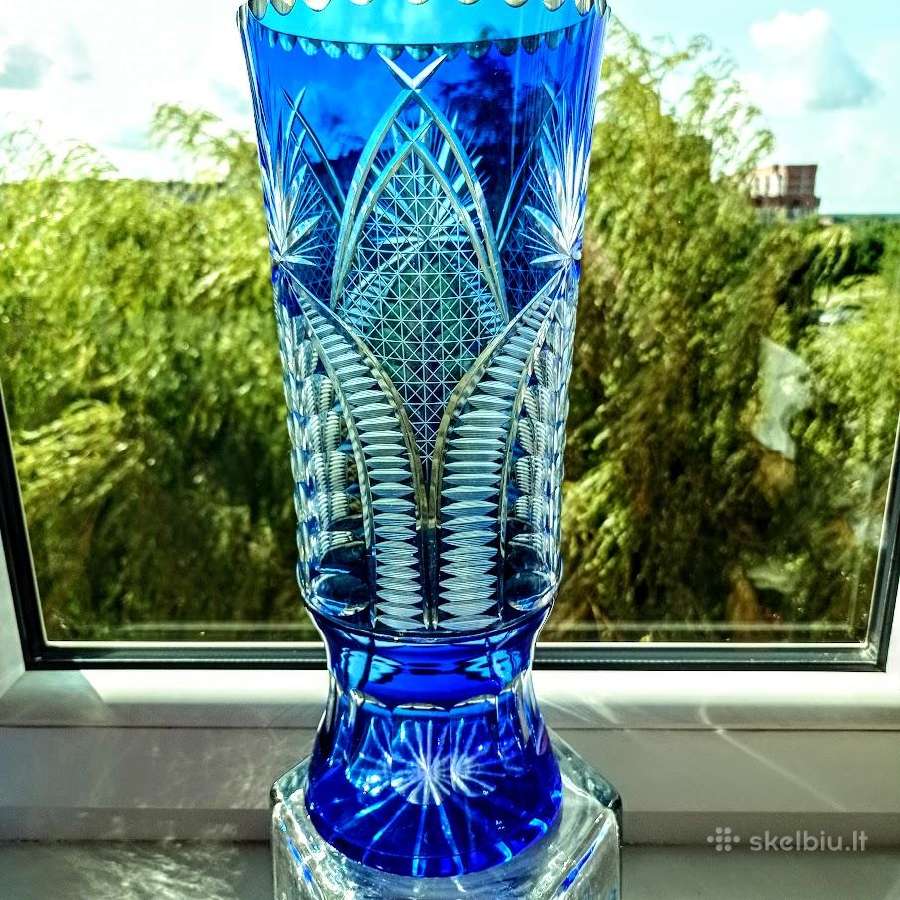 Didelė krištolo vaza 35 cm - nuotraukos Nr. 9