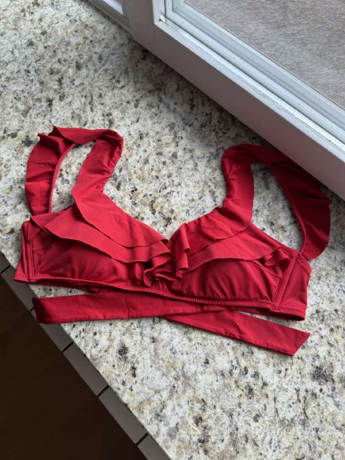 Oysho Ruffle raudonas atskiras bikinis 40-42 dydis - nuotraukos Nr. 9