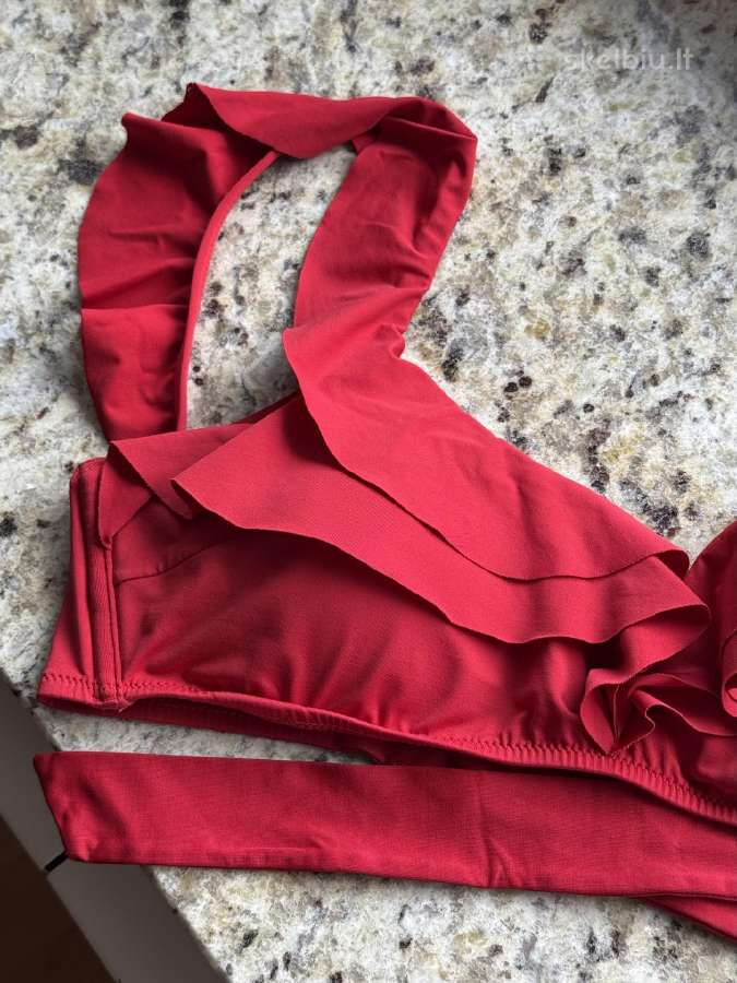 Oysho Ruffle raudonas atskiras bikinis 40-42 dydis - nuotraukos Nr. 10