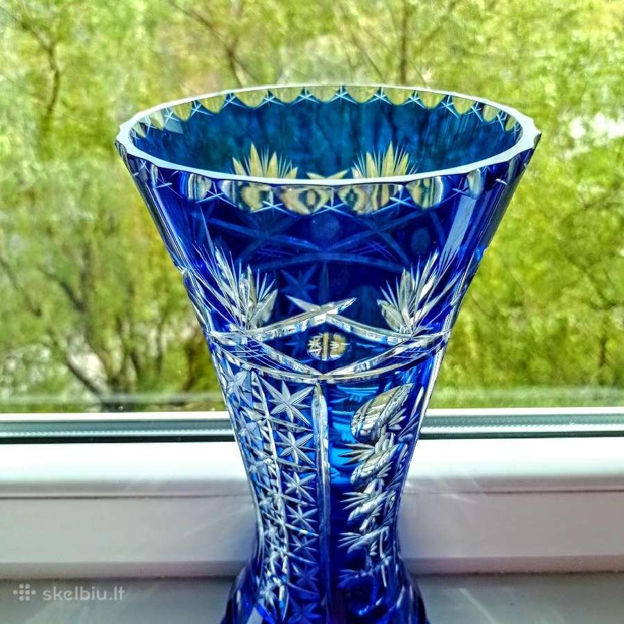 Didelė krištolo vaza 35 cm - nuotraukos Nr. 2
