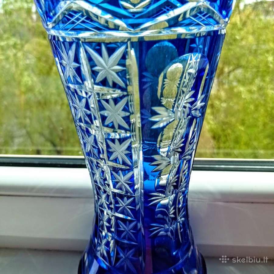 Didelė krištolo vaza 35 cm - nuotraukos Nr. 3