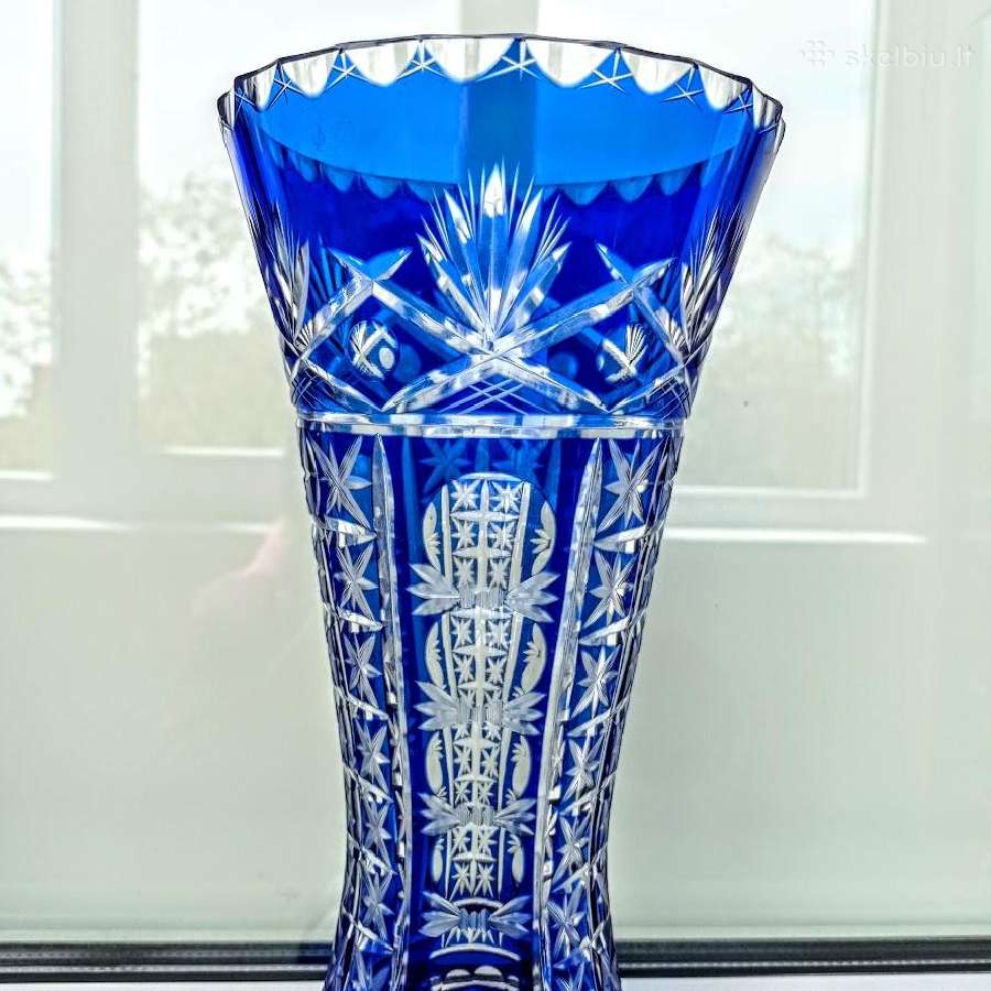 Didelė krištolo vaza 35 cm - nuotraukos Nr. 5