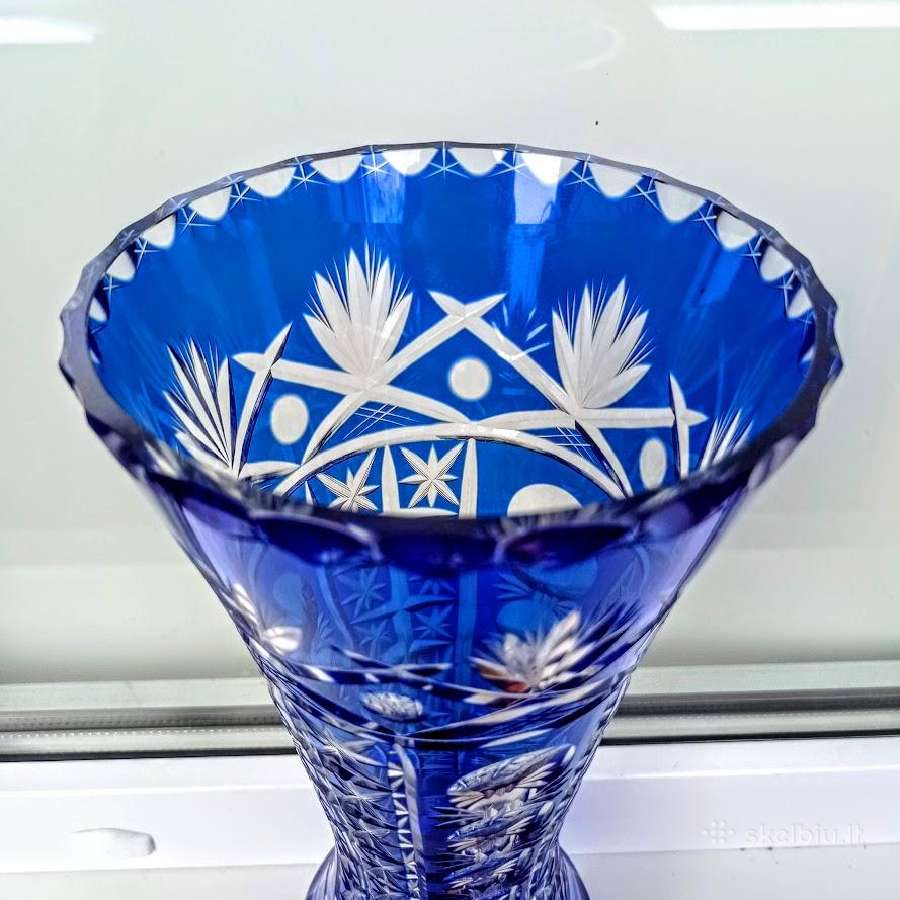 Didelė krištolo vaza 35 cm - nuotraukos Nr. 6
