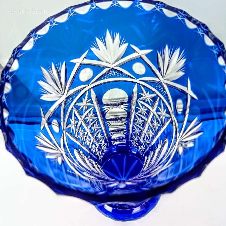 Didelė krištolo vaza 35 cm - nuotraukos Nr. 7