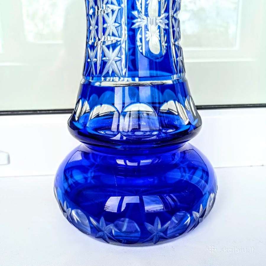 Didelė krištolo vaza 35 cm - nuotraukos Nr. 8