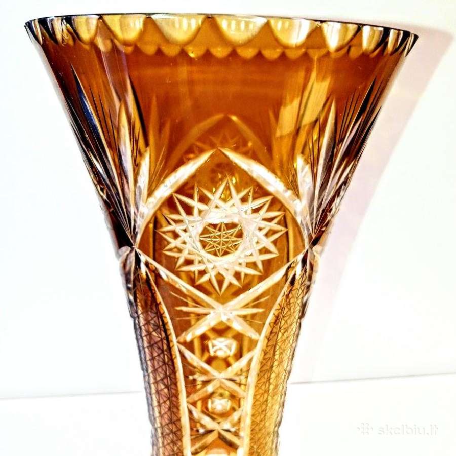 Didelė krištolo vaza 35,5 cm - nuotraukos Nr. 3