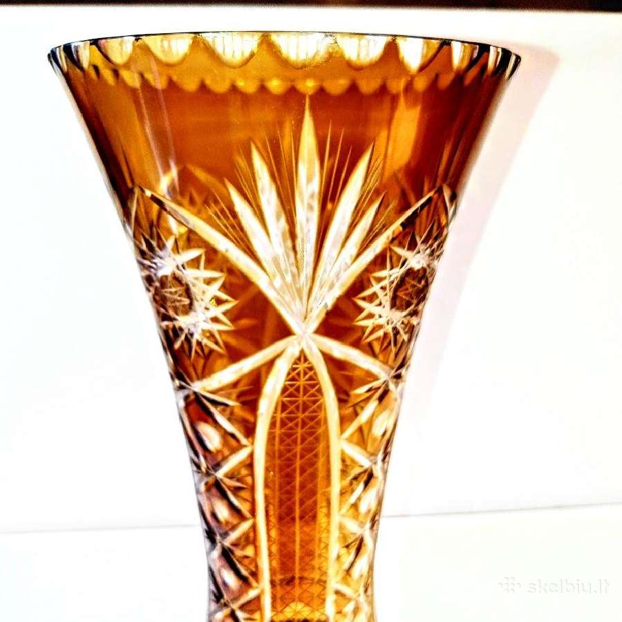Didelė krištolo vaza 35,5 cm - nuotraukos Nr. 4