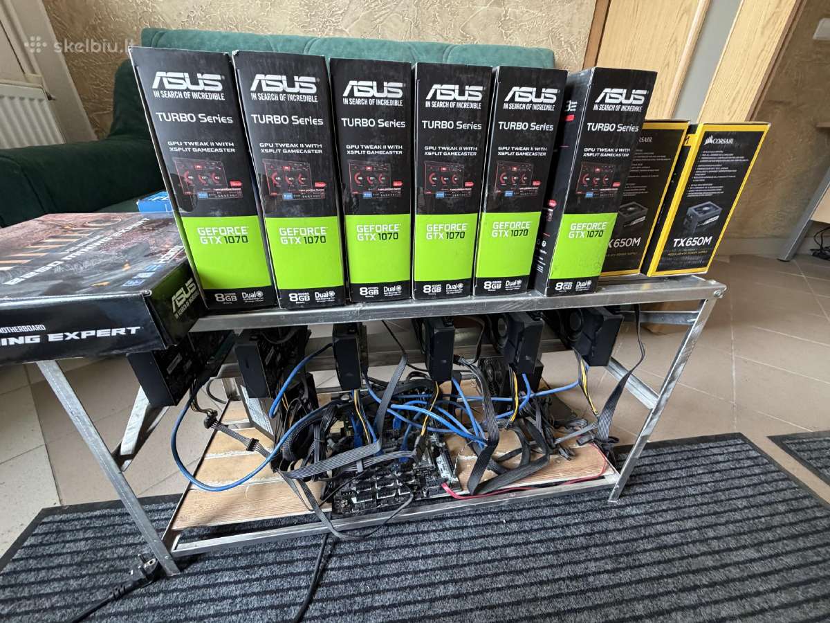 Parduodama mining kasykla –6 asus Gtx 1070 8gb - nuotraukos Nr. 2