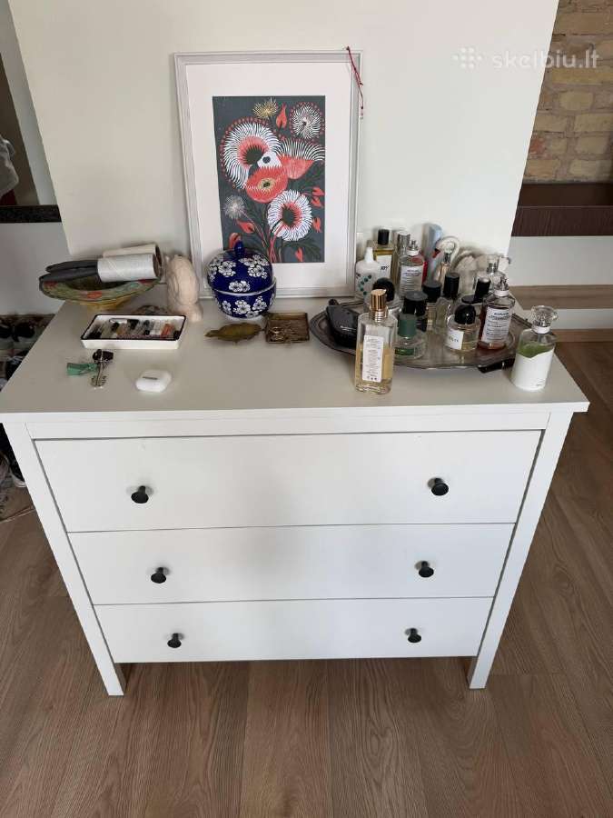 Balta Ikea Koppang komoda, 3 stalčiai - nuotraukos Nr. 3