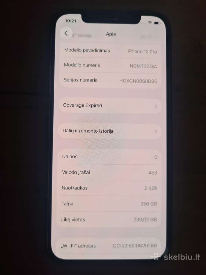 iPhone 12 Pro 256gb 100% baterija originalas ideal - nuotraukos Nr. 2