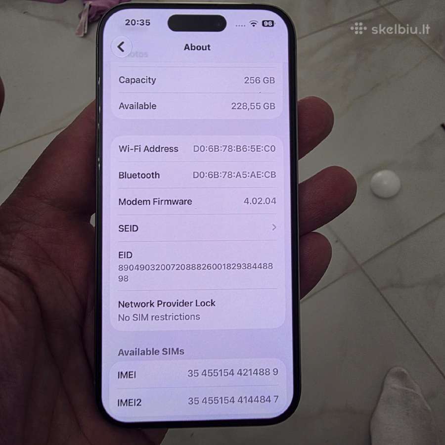 Parduodu Apple 15 Pro 256gb - nuotraukos Nr. 5