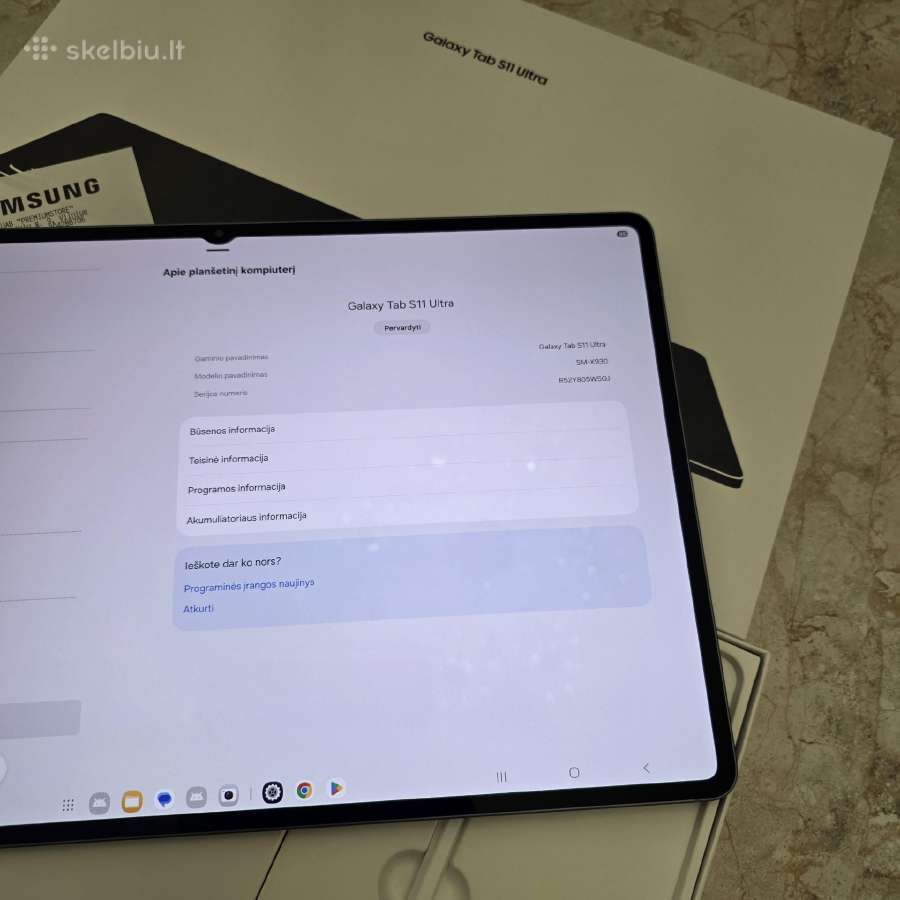 Parduodu Samsung Tab S11 Ultra 256gb su garantija - nuotraukos Nr. 3