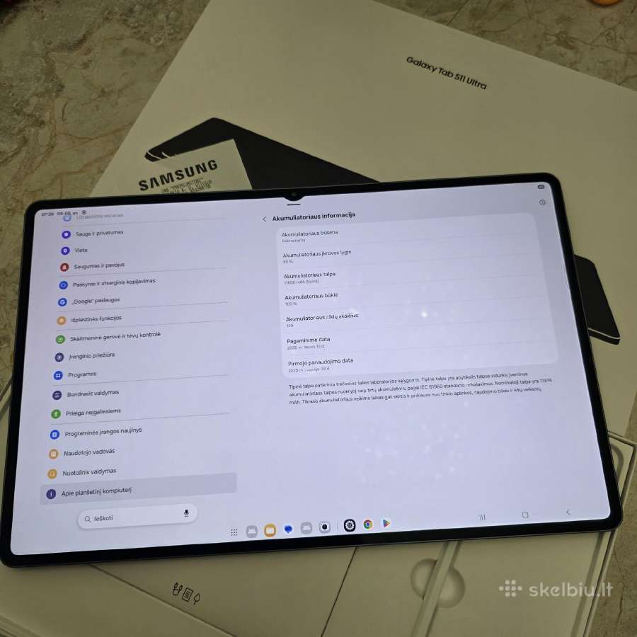 Parduodu Samsung Tab S11 Ultra 256gb su garantija - nuotraukos Nr. 4