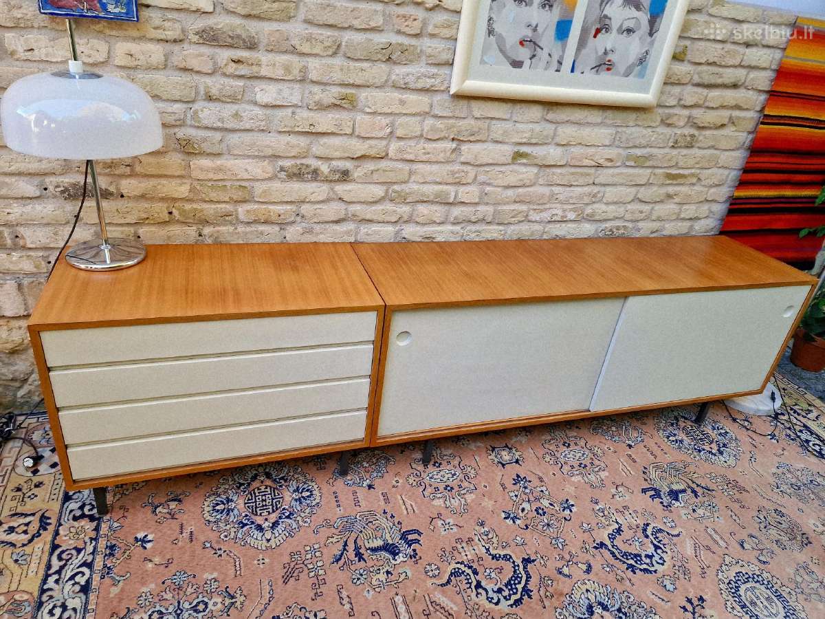 Vintažinė mid century tikmedžio komoda/indauja - nuotraukos Nr. 3