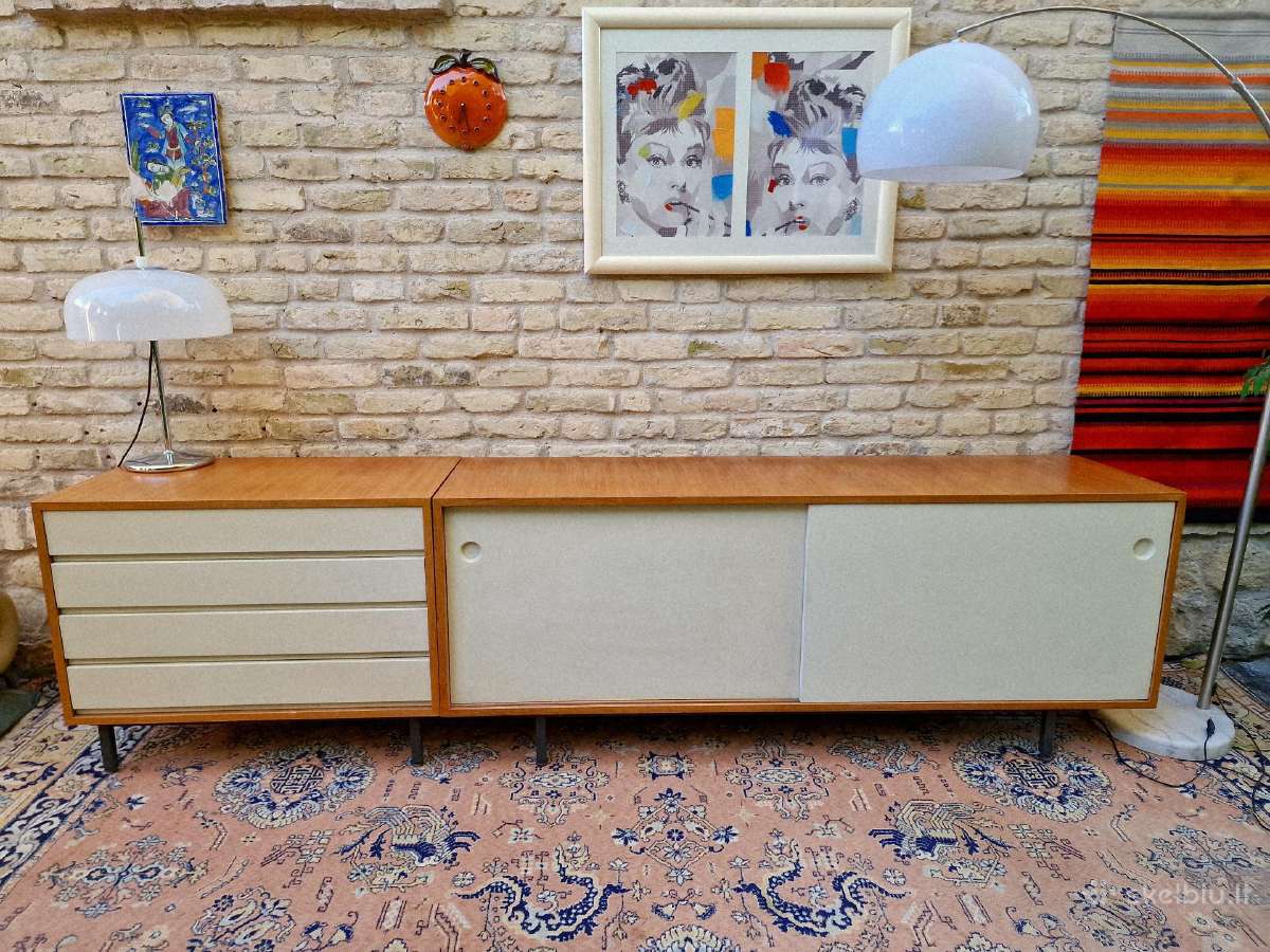 Vintažinė mid century tikmedžio komoda/indauja - nuotraukos Nr. 5