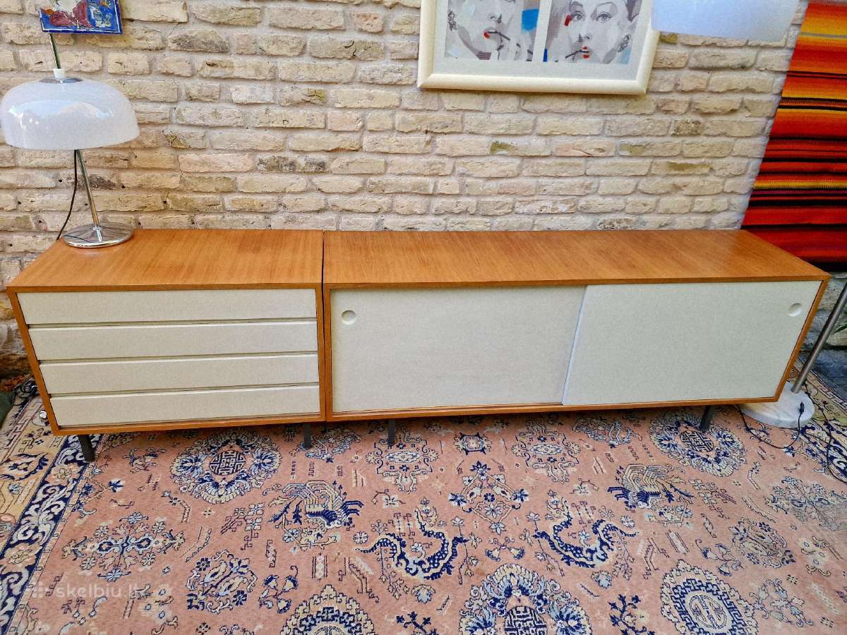 Vintažinė mid century tikmedžio komoda/indauja - nuotraukos Nr. 7