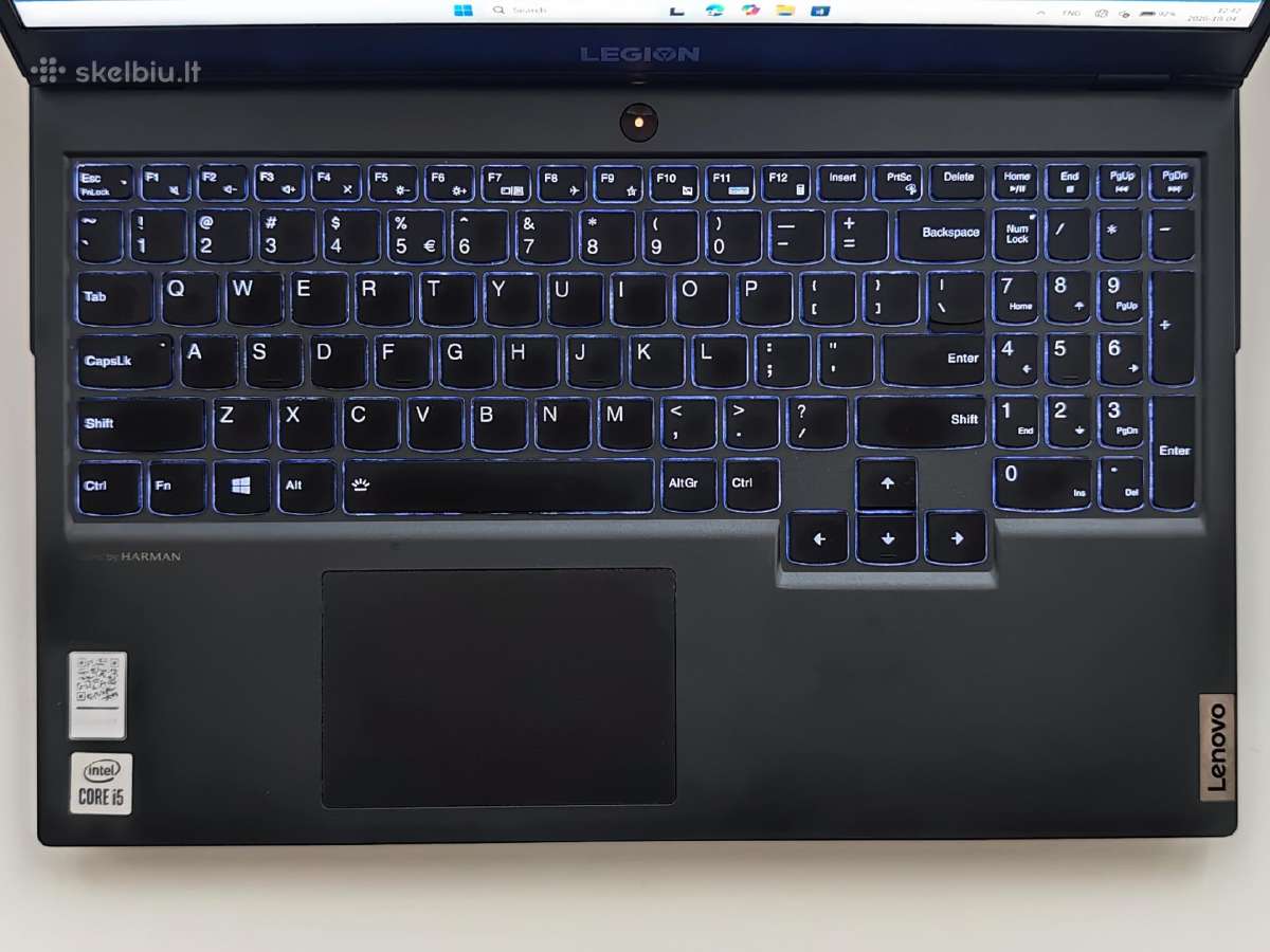 Legion 5 /i5-10500h/16gb RAM/rtx 3050/512gb SSD - nuotraukos Nr. 7