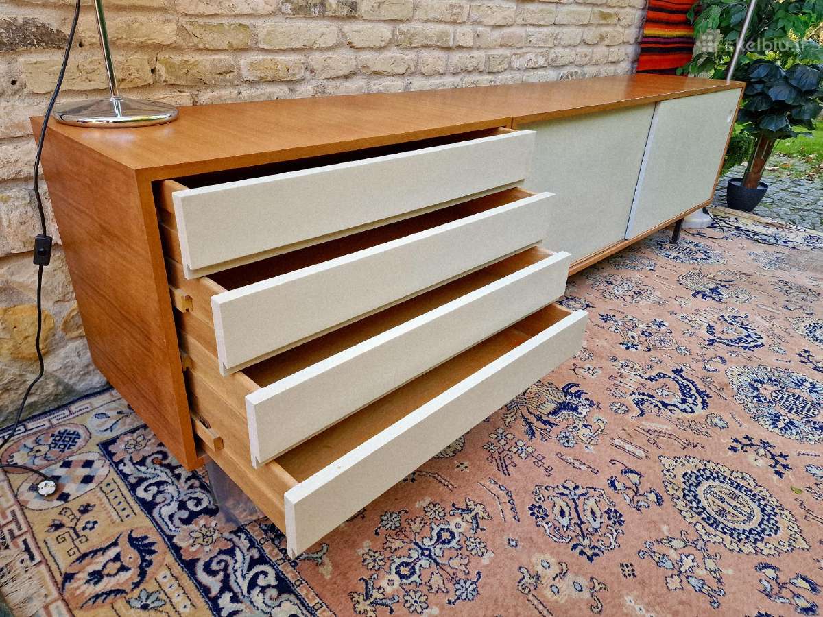 Vintažinė mid century tikmedžio komoda/indauja - nuotraukos Nr. 16