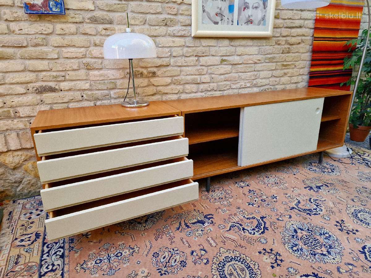 Vintažinė mid century tikmedžio komoda/indauja - nuotraukos Nr. 18
