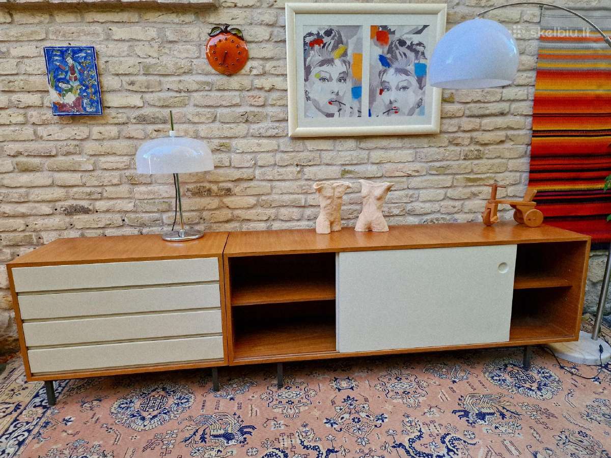 Vintažinė mid century tikmedžio komoda/indauja - nuotraukos Nr. 22