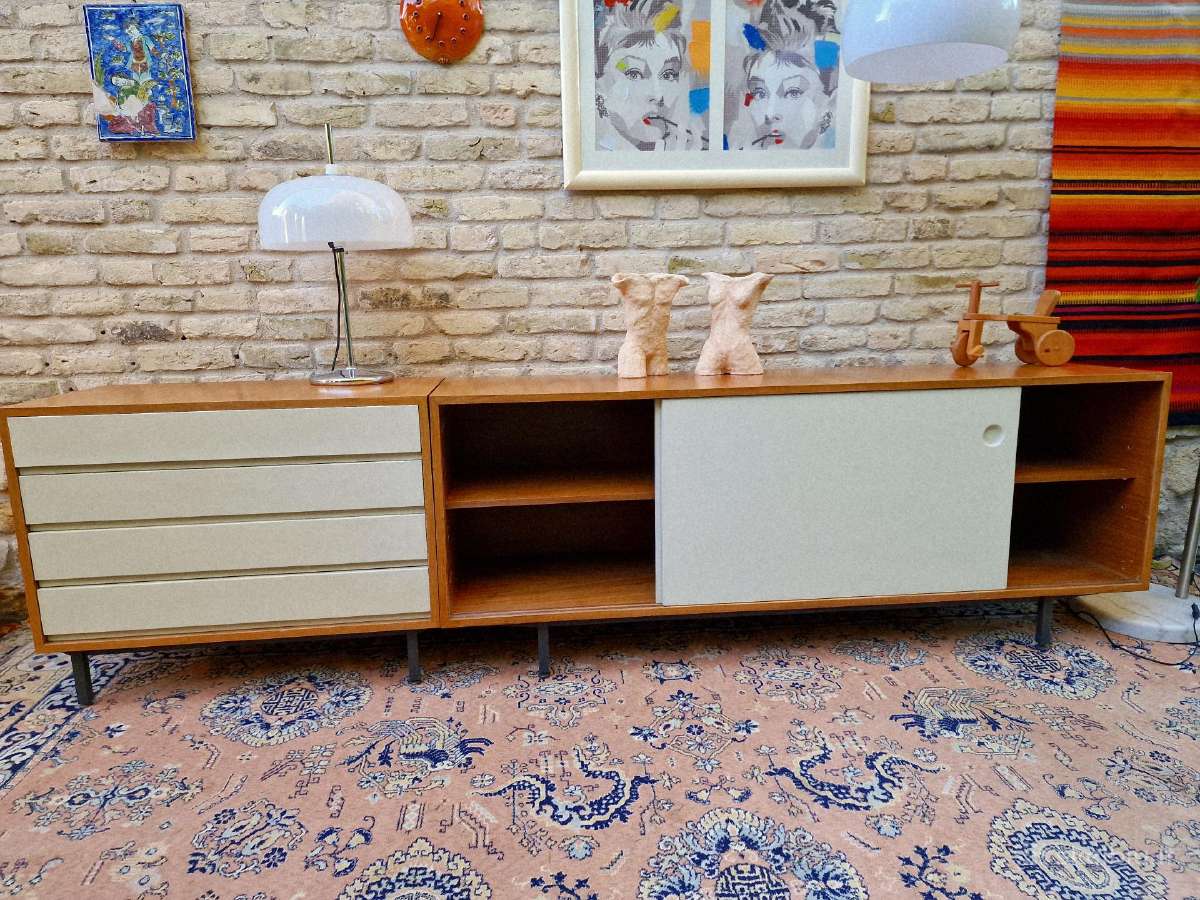 Vintažinė mid century tikmedžio komoda/indauja - nuotraukos Nr. 24