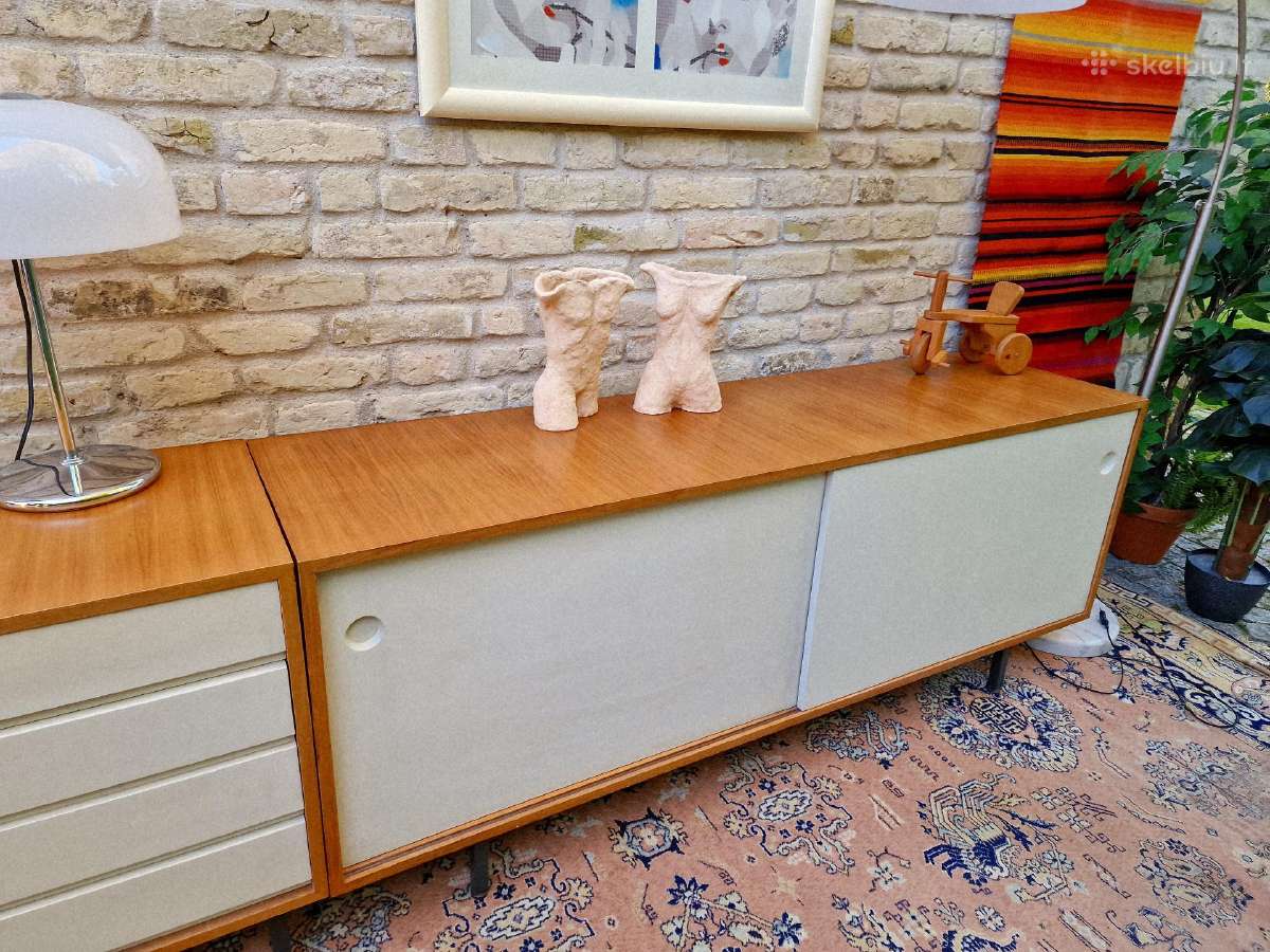 Vintažinė mid century tikmedžio komoda/indauja - nuotraukos Nr. 25