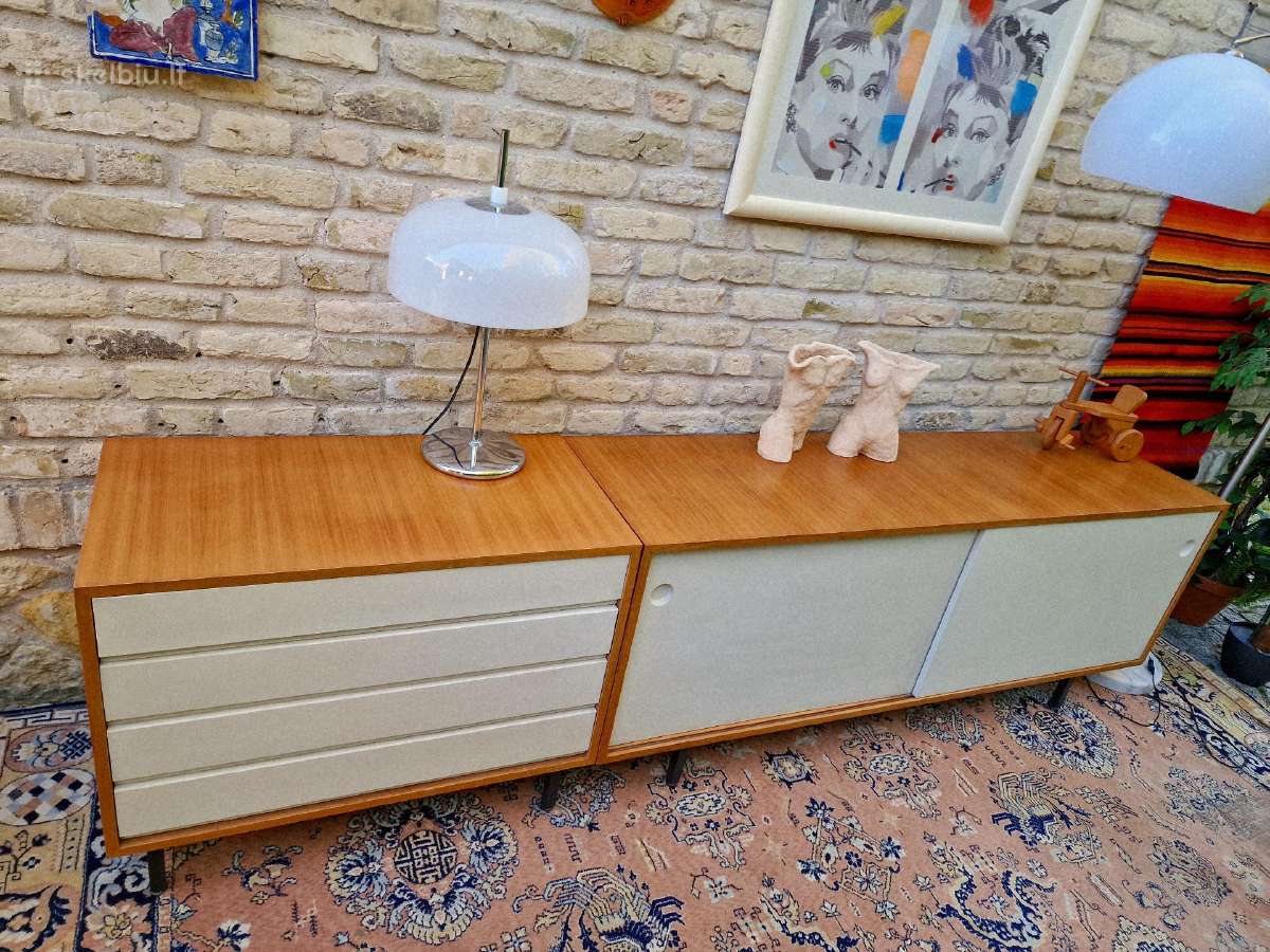 Vintažinė mid century tikmedžio komoda/indauja - nuotraukos Nr. 31
