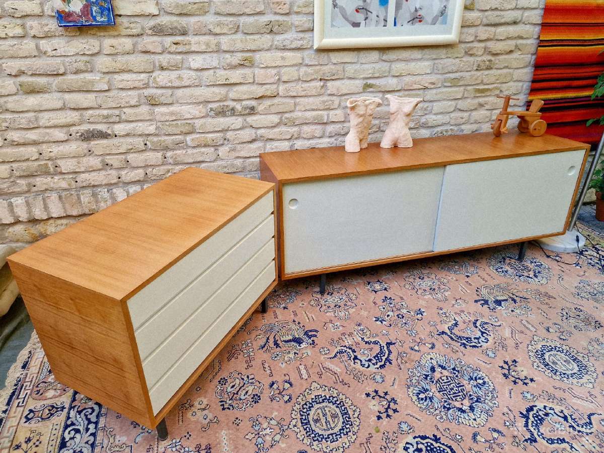 Vintažinė mid century tikmedžio komoda/indauja - nuotraukos Nr. 38