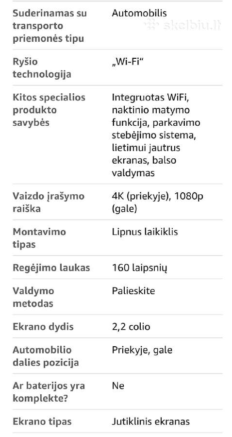 Vaizdo registratorius Red tiger a4-4k+1080p - nuotraukos Nr. 9