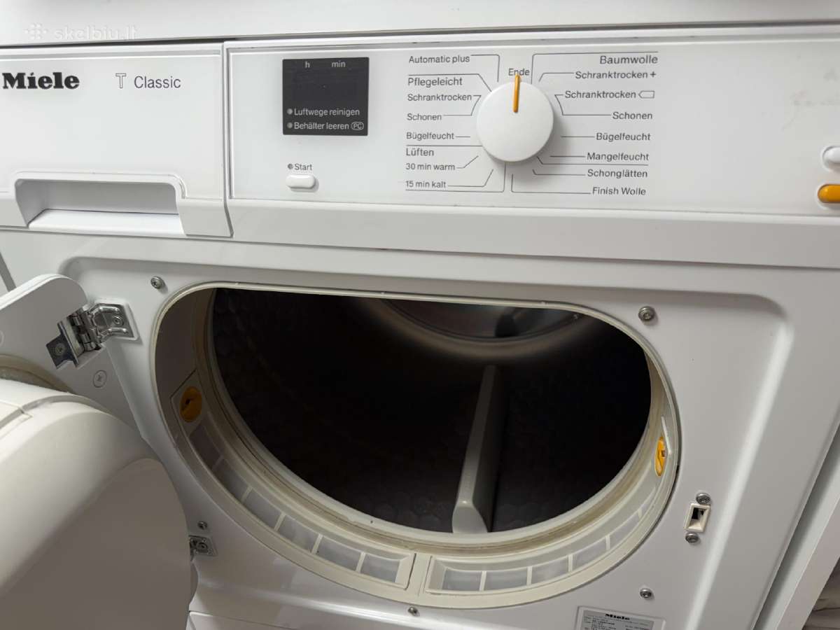 Tvarkinga džiovyklė Miele Tda150 C - nuotraukos Nr. 4