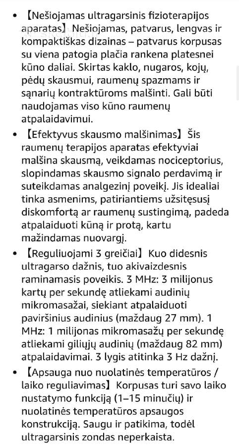 Ultragarsinis kineziterapijos prietaisas - nuotraukos Nr. 5
