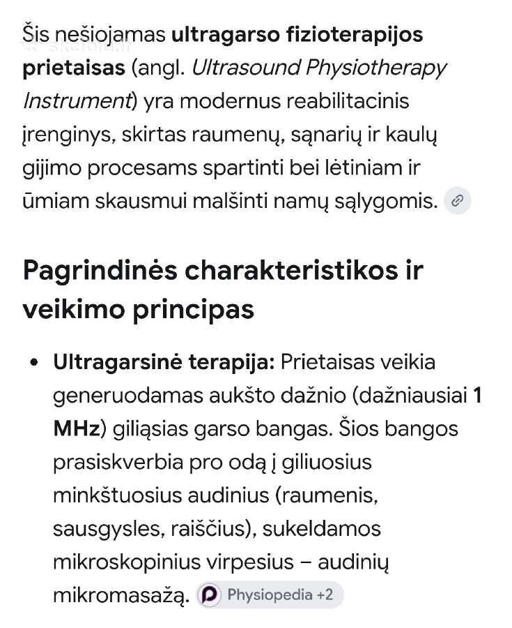 Ultragarsinis kineziterapijos prietaisas - nuotraukos Nr. 7