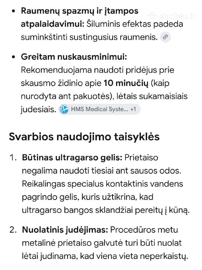 Ultragarsinis kineziterapijos prietaisas - nuotraukos Nr. 9