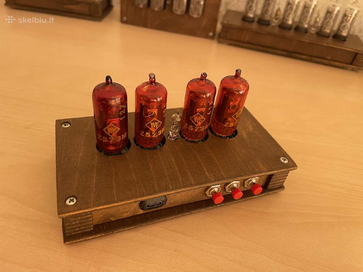 Laikrodis su indikatorinėmis Z573m Nixie lempomis - nuotraukos Nr. 5