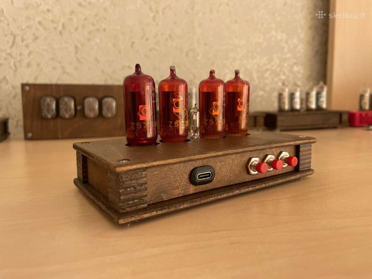 Laikrodis su indikatorinėmis Z573m Nixie lempomis - nuotraukos Nr. 8