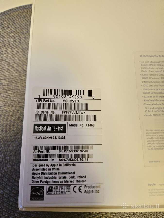 Pardodu MacBook Air 13 - nuotraukos Nr. 10