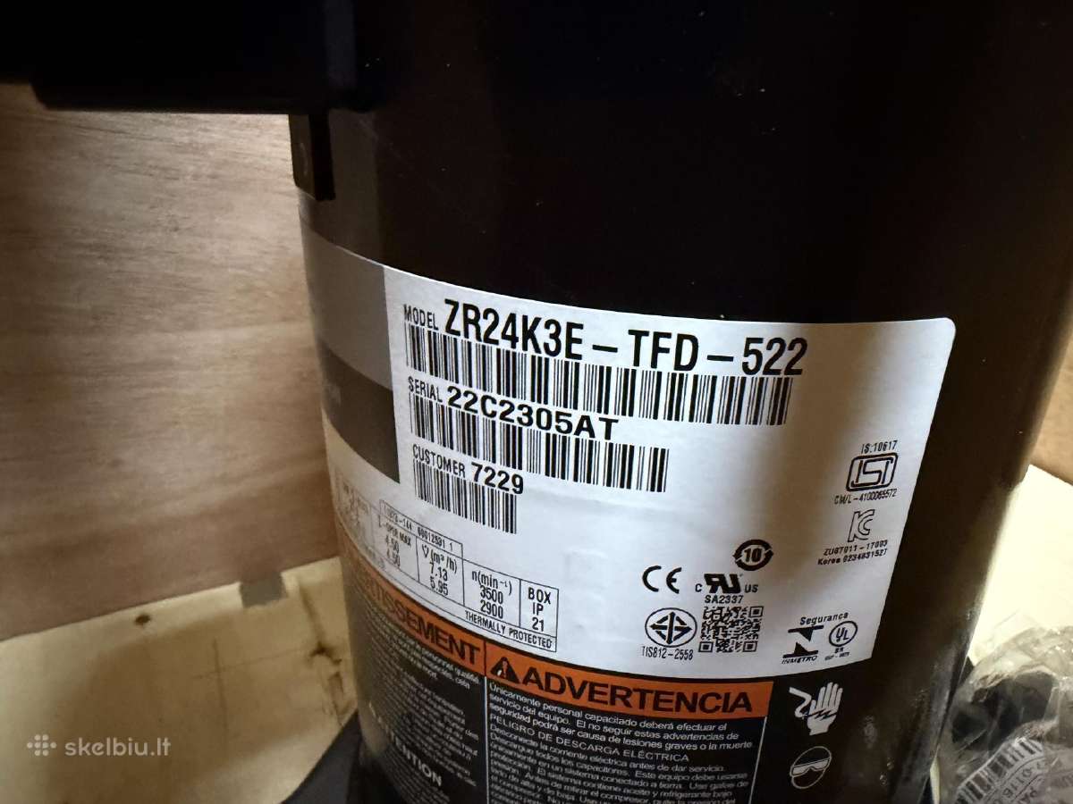 Kompresorius Copeland Scroll Zr24k3e-tfd-522 - nuotraukos Nr. 2