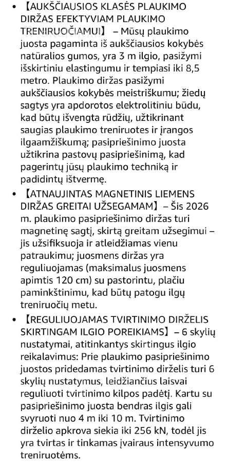 Plaukimo pasipriešinimo diržas - nuotraukos Nr. 5